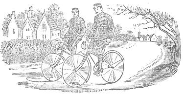 Two men on bycycles