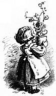 girl holding potted plant