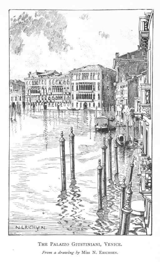 THE PALAZZO GIUSTINIANI, VENICE. THE PALAZZO GIUSTINIANI, VENICE.