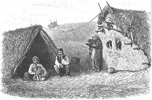 SUBTERRANEAN DWELLINGS WITH PEASANTS. SUBTERRANEAN DWELLINGS WITH PEASANTS.