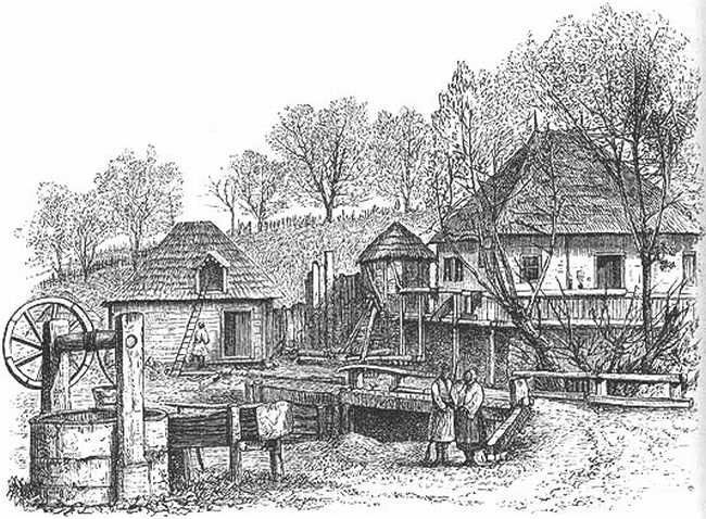 ENTRANCE TO CARPATHIAN VILLAGE. ENTRANCE TO CARPATHIAN VILLAGE.