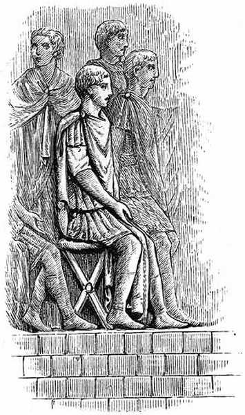 TRAJAN ADDRESSING HIS ARMY. TRAJAN ADDRESSING HIS ARMY.