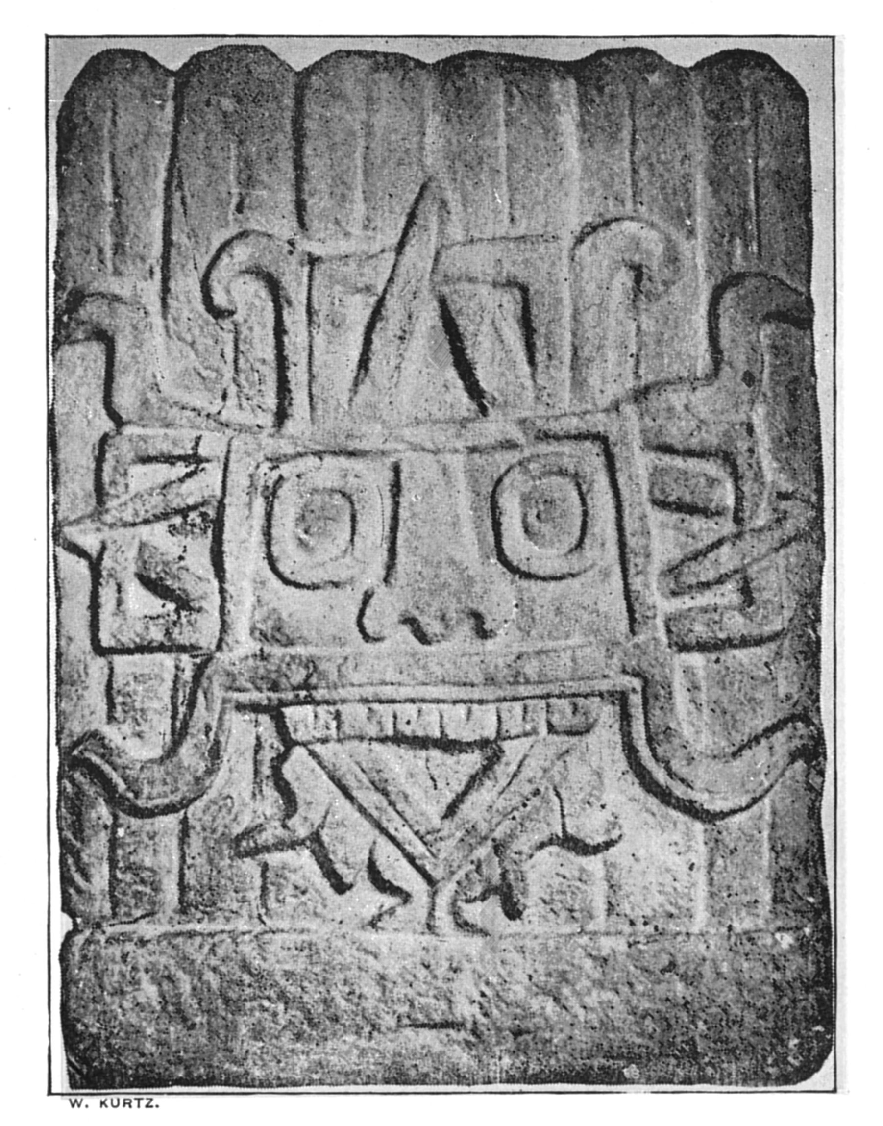 Symbolical slab with title of the high pontiff Symbolical slab with title of the high pontiff