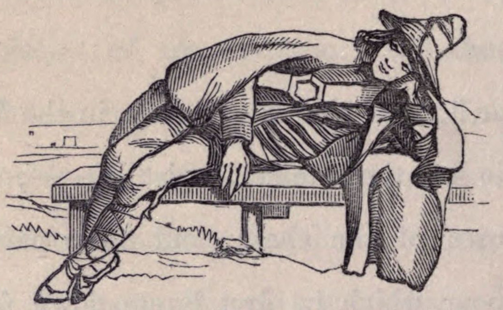 man sleeping on a bench