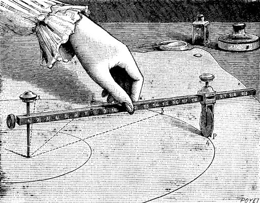 FIG. 1.—MODE OF USING THE CIRCLE DIVIDER.