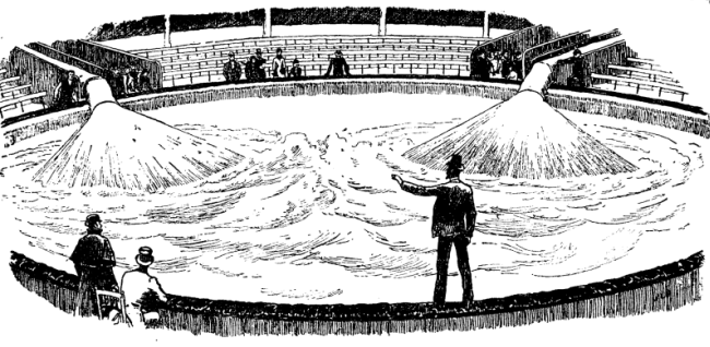 CIRCUS RING FLOODING A CIRCUS RING.