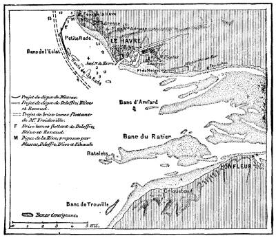 FIG 1.—PLAN OF THE PROJECTED ROADSTEAD AT HAVRE.
