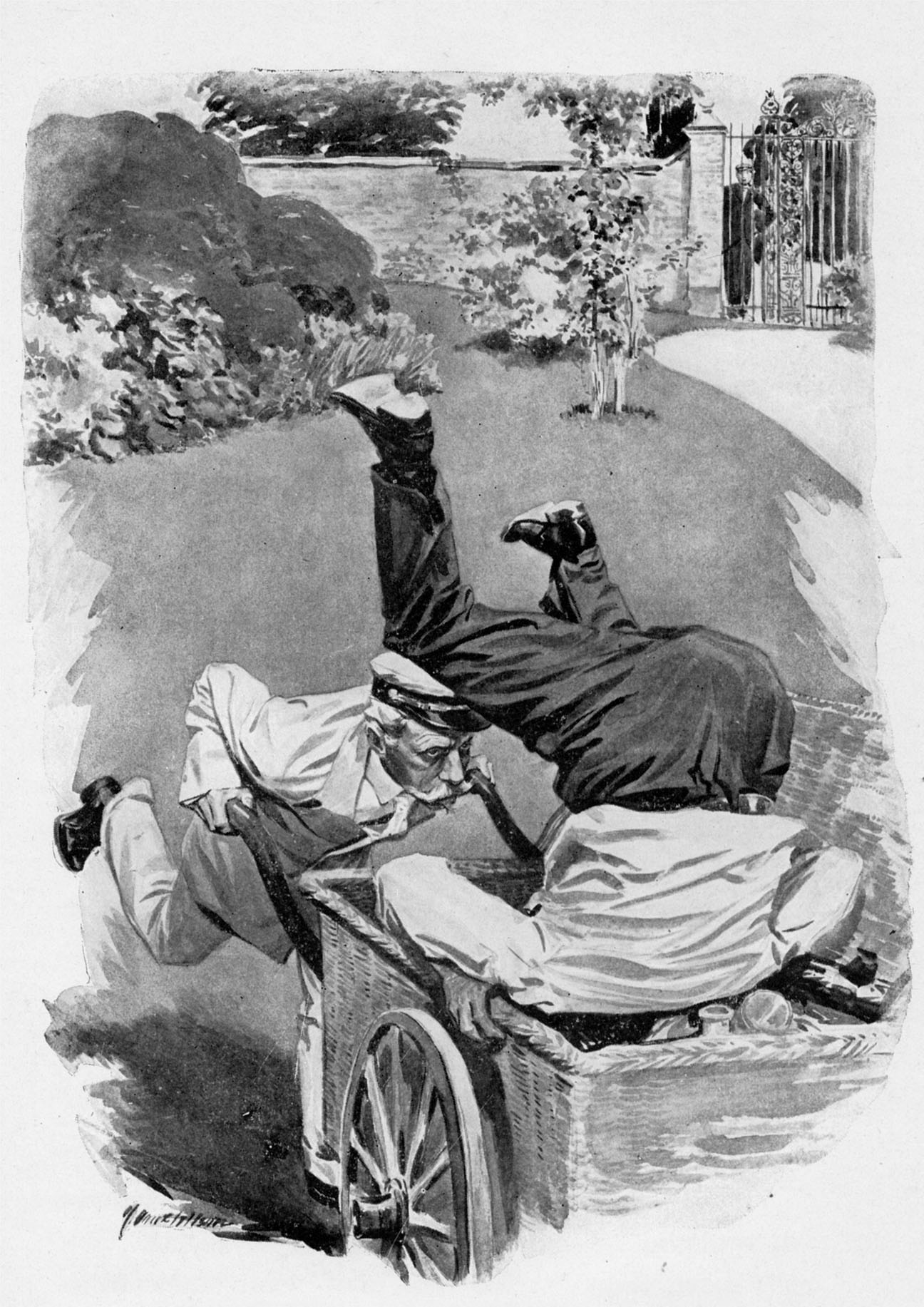 In the top of the tea wagon, was Babbitt.