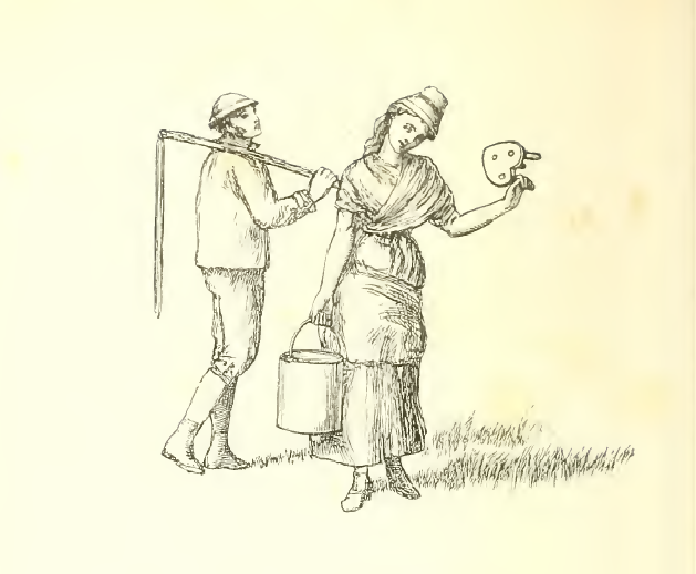 Margaret has a milking pail