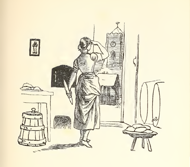 Minnie bakes oaten cakes