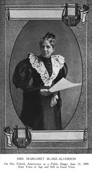 Mrs. Blake-Alverson on her fiftieth anniversary as a public singer Mrs. Blake-Alverson on her fiftieth anniversary as a public singer