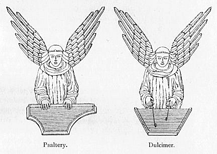 Plate I.  Psaltery and Dulcimer