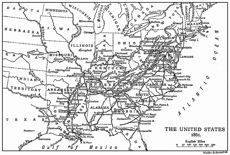 [Illustration: Map of the United States 1861.]