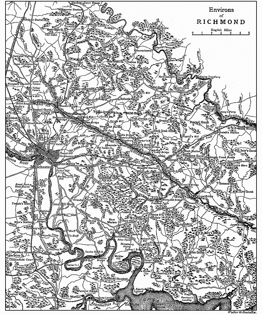 Illustration: Map of The Environs of Richmond