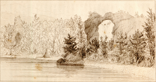 Arched Rock From The Water