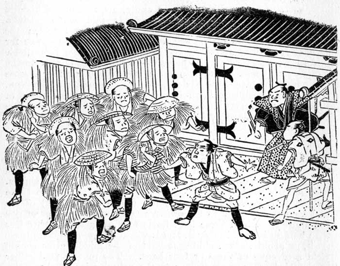 THE DEPUTATION OF PEASANTS AT THEIR LORD'S GATE.