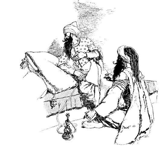 Hajji Relates his Story to Mirza Firouz. 39.jpg