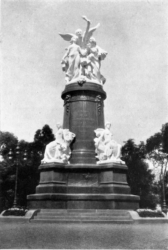 STATUE PRESENTED TO ARGENTINA BY THE FRENCH COMMUNITY ON THE OCCASION OF THE CENTENARY OF INDEPENDENCE.