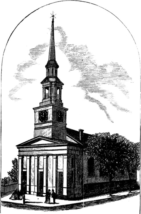 OLD FIRST BAPTIST CHURCH. Corner of Broadway and Third Street.