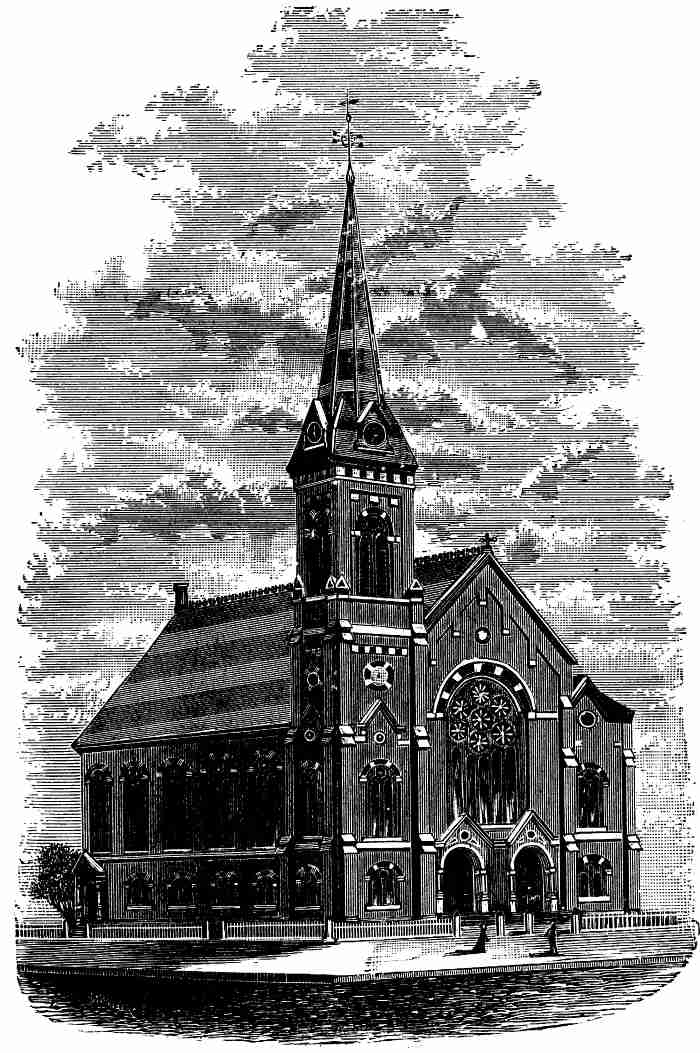 CENTRAL CONGREGATIONAL CHURCH. Erected A.D. 1871.