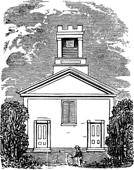 OLD UNITARIAN CHURCH. Site of present church; moved and used by Bellingham Methodists.