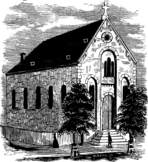 LEE-STREET UNITARIAN CHURCH. Now French Catholic. Enlarged and rebuilt.