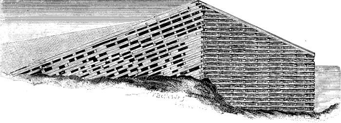 SECTION OF THE DAM.