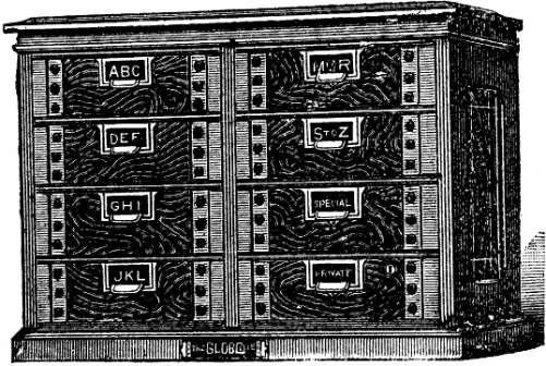 GLOBE LETTER FILING CABINETS