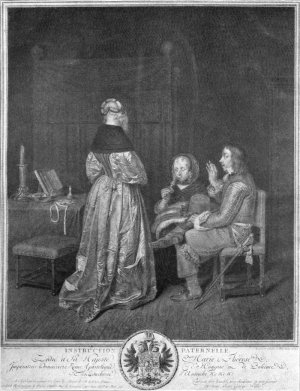 L'Instruction Paternelle, (The Satin Gown) The Satin Gown