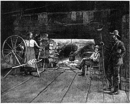INTERIOR OF A MOUNTAINEER'S HOME.