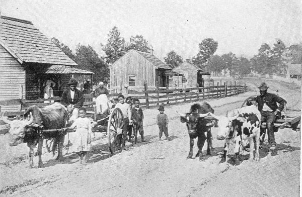 IN AN ALL-NEGRO TOWN. Residents of Bullertown on the day that the census was taken. (Brown Bros.)
