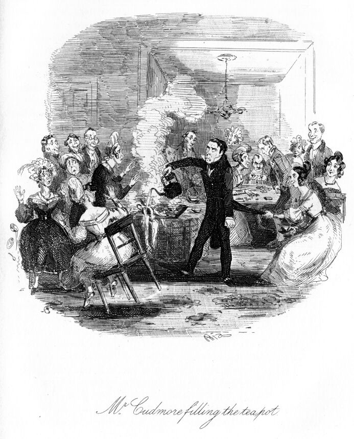 Illustration: Mr. Cudmore Filling the Teapot