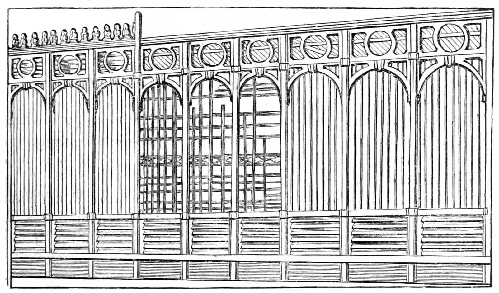 PORTION OF THE LOWER STOREY OF THE     PRINCIPAL ELEVATIONS.