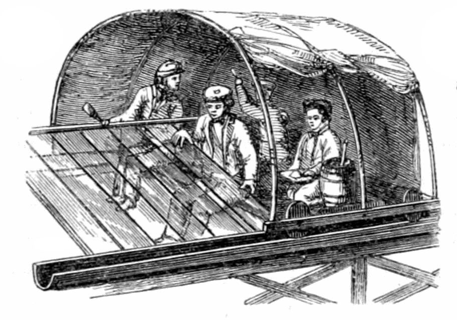 GLAZING-WAGGON, FOR FLAT ROOF.