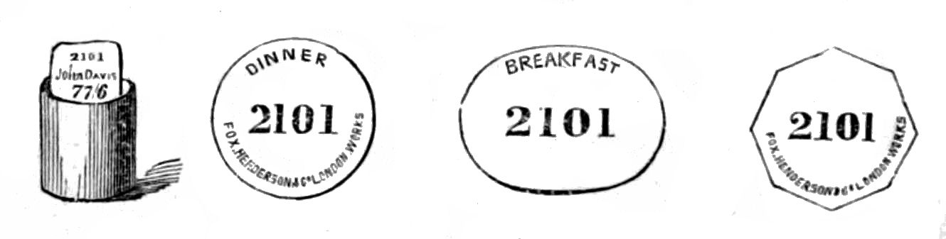 THE BRASS TICKETS AND MONEY-BOX.