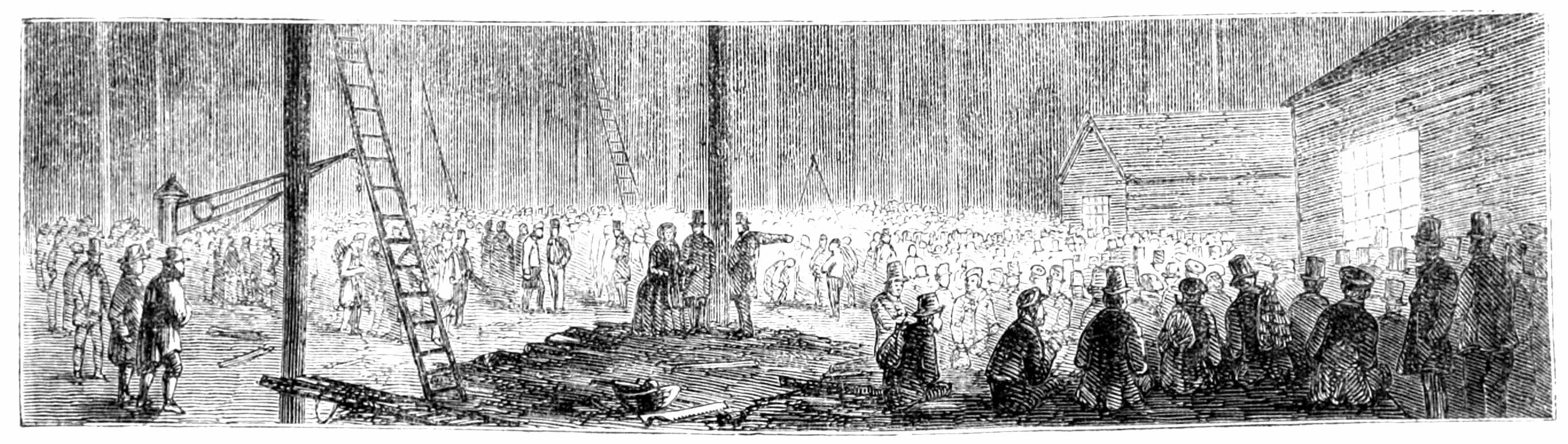 THE WORKMEN WAITING TO BE PAID.