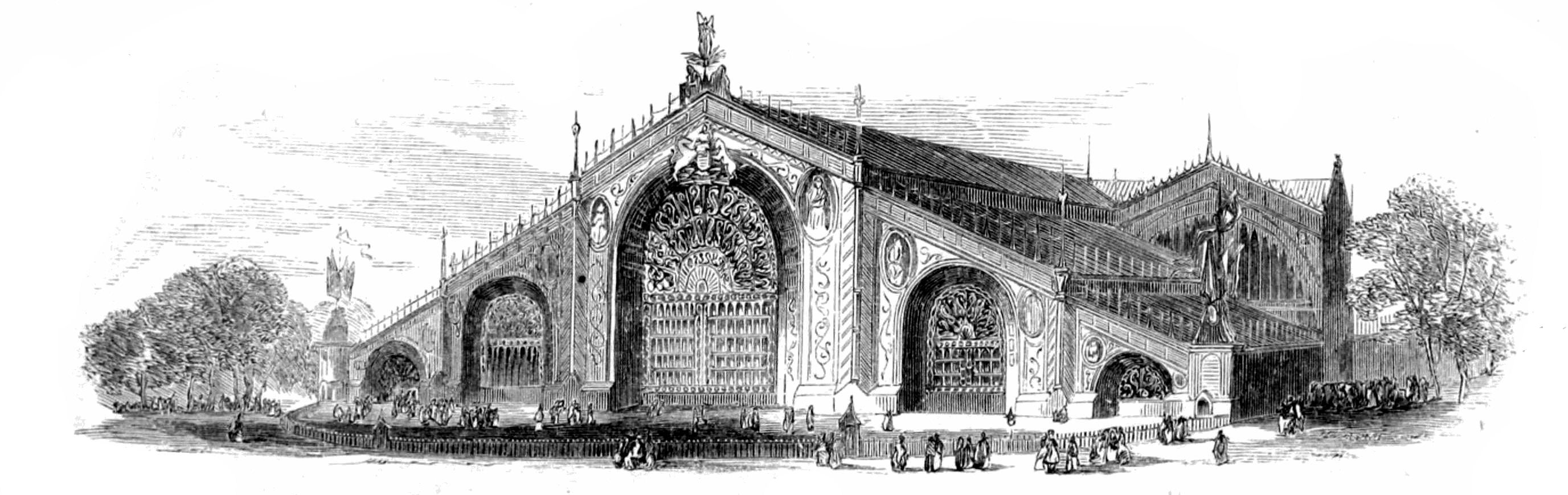 Mons. Hector Horeau's Design for the     Building. Exterior