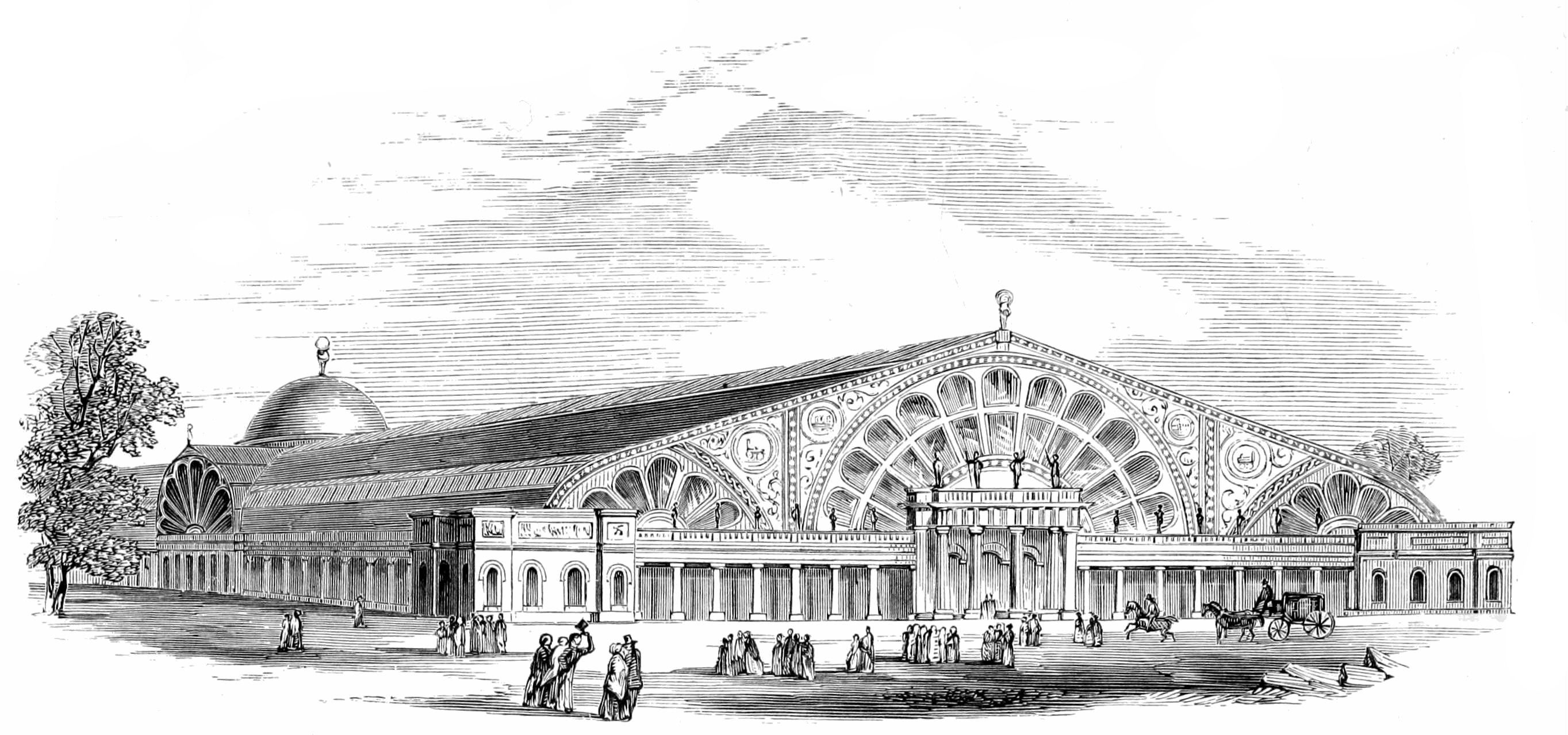 Messrs. R and T. Turner's Design. View     of Exterior from one end.