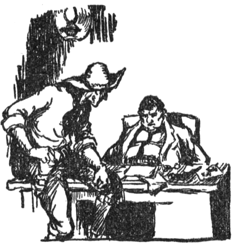 two men talking