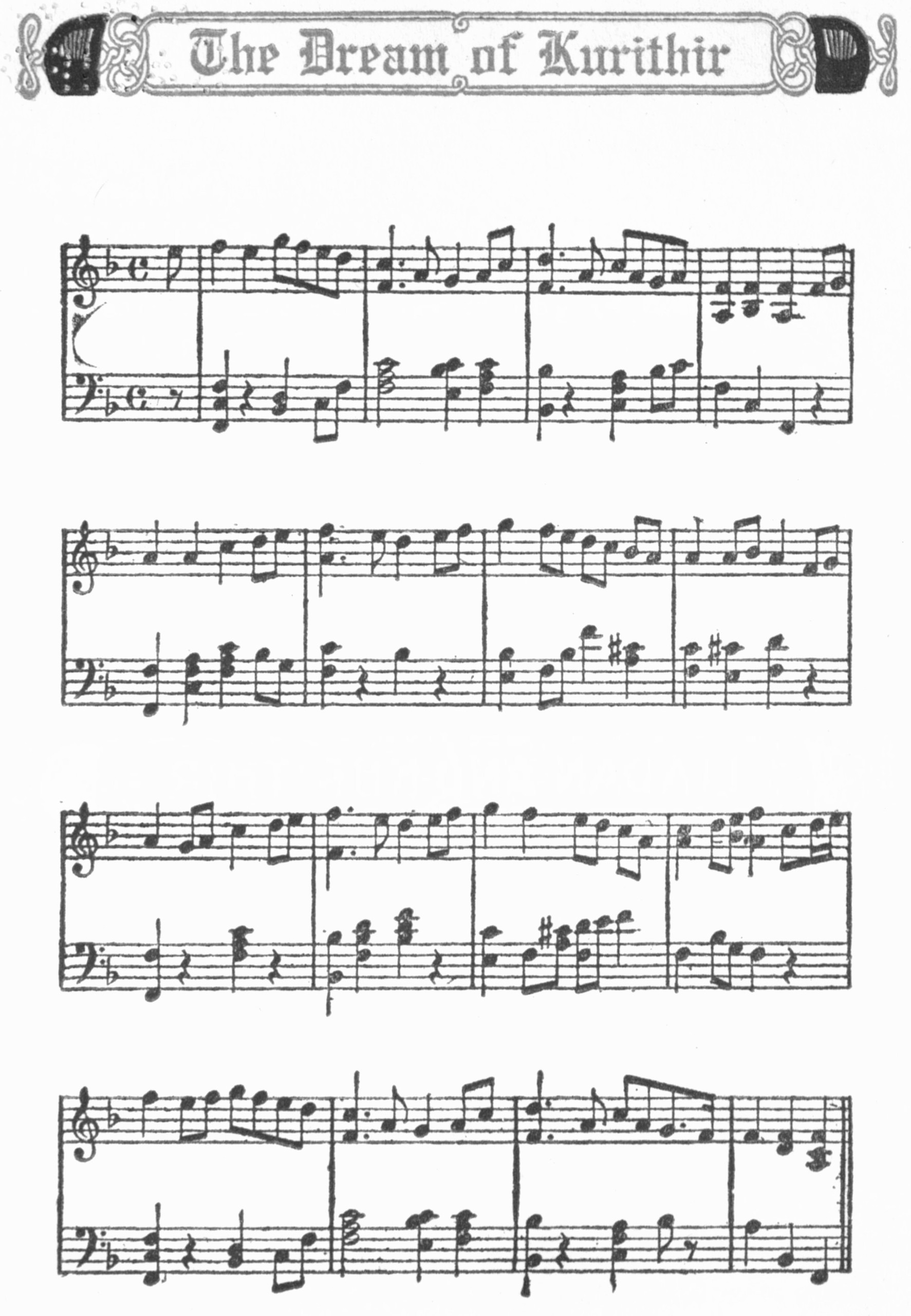 Musical score, The Dream of Kurithi