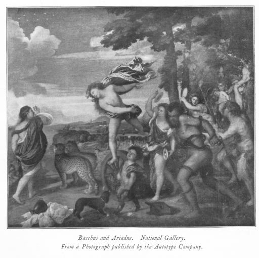 Bacchus and Ariadne. National Gallery. From a Photograph published by the Autotype Company. Bacchus and Ariadne. National Gallery. From a Photograph published by the Autotype Company.