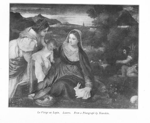 La Vierge au Lapin. Louvre. From a Photograph by Neurdein. La Vierge au Lapin. Louvre. From a Photograph by Neurdein.