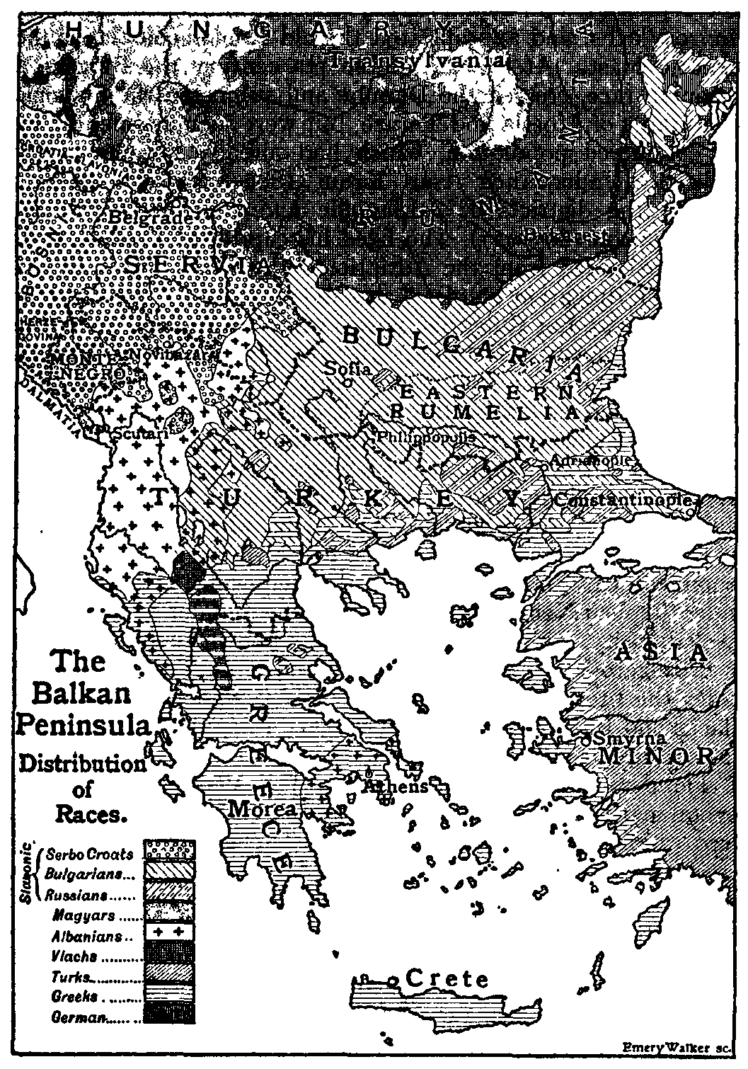 The Balkan Peninsula - Distribution of Races.