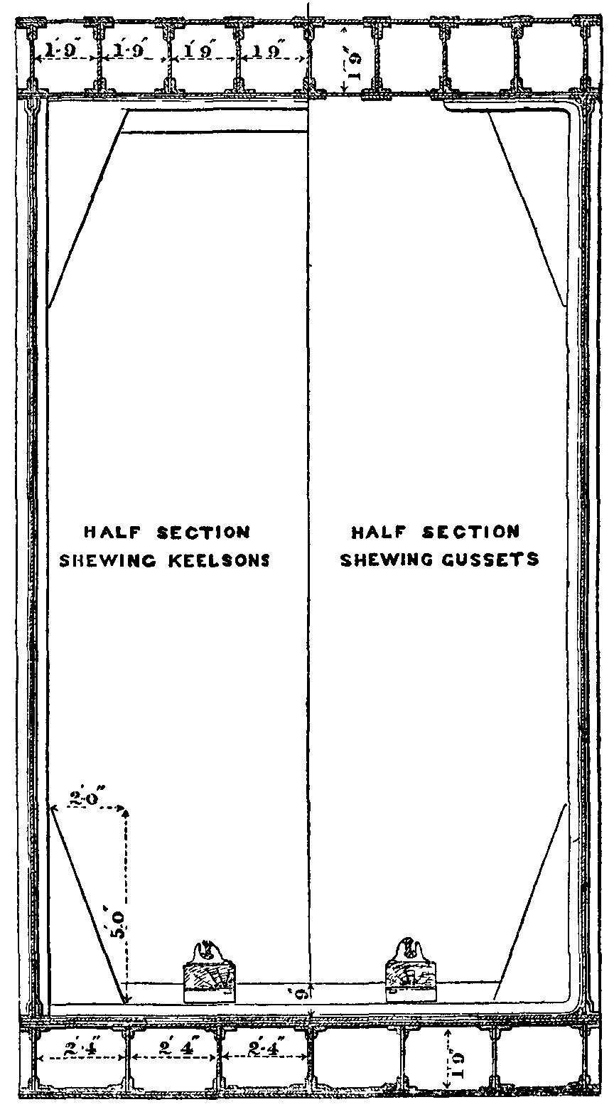 Fig. 17.--Britannia Bridge (Cross Section of Tubular Girder). Fig. 17.--Britannia Bridge (Cross Section of Tubular Girder).