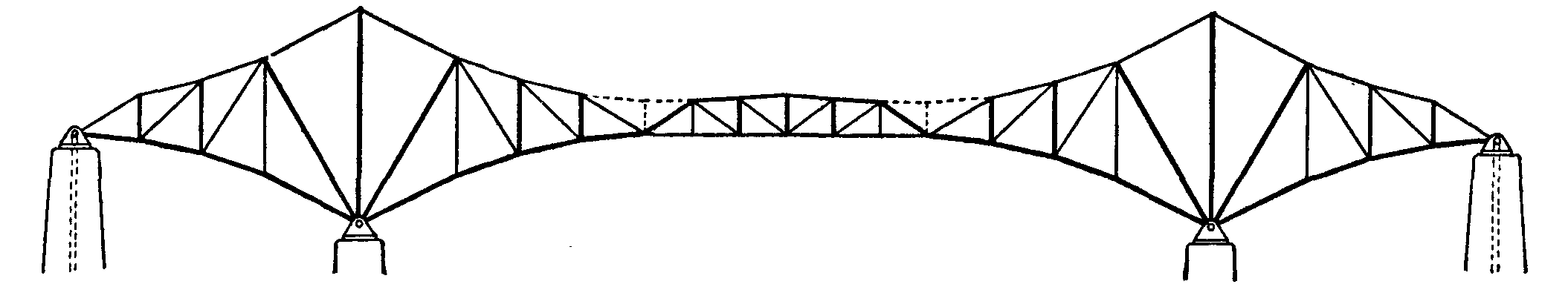 Fig. 21.--Typical Cantilever Bridge. Fig. 21.--Typical Cantilever Bridge.