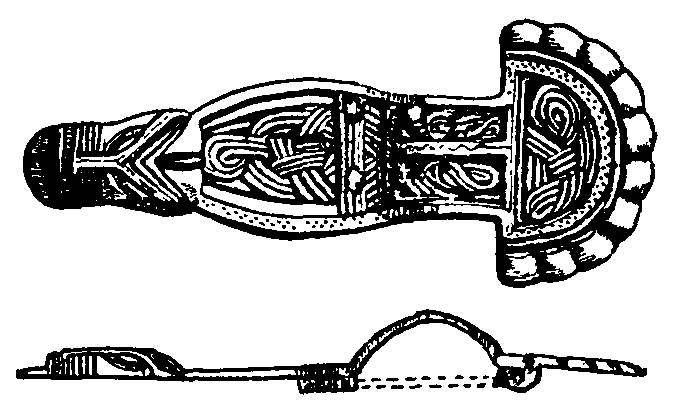 Fig. 13.--Fibula of the Frankish period. Fig. 13.--Fibula of the Frankish period.