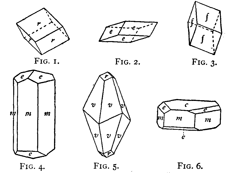 Figs. 1-6.--Crystals of Calcite.