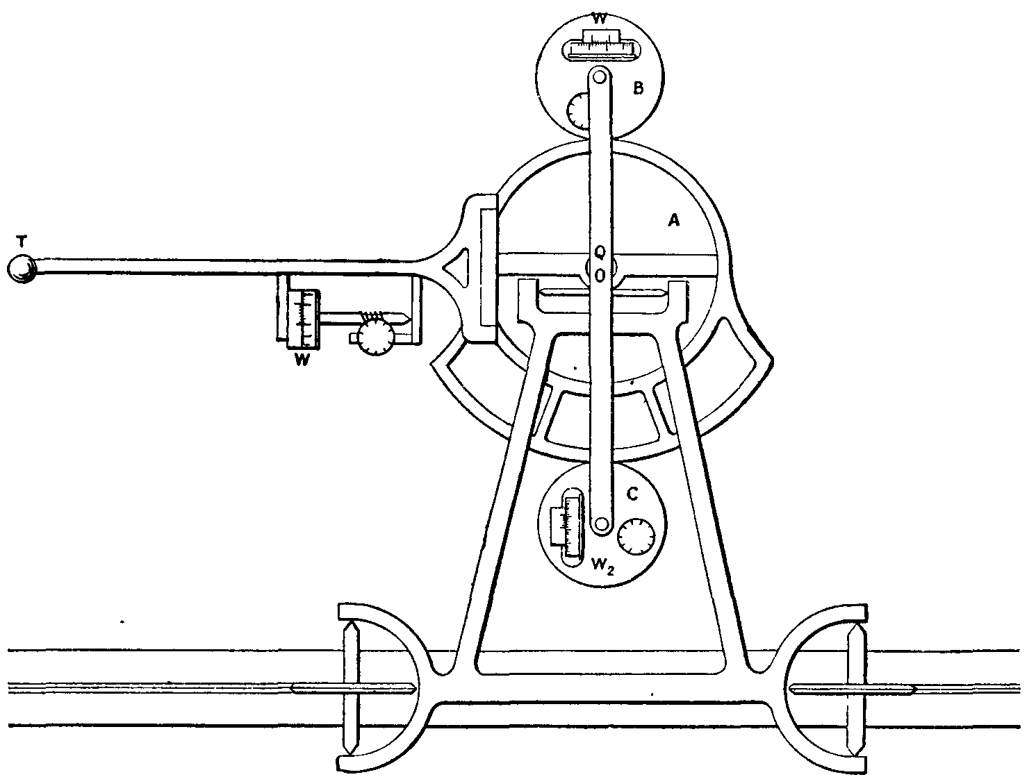 Fig. 19.--Amsler's integrator or moment-planimeter.