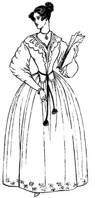 19TH CENTURY.—TEA DRESS, 1830.