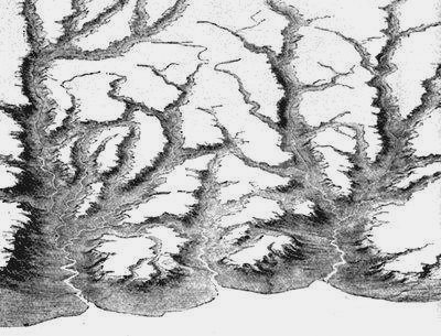 FIG. 2. Same valleys as  shown in Fig. 1, in a still later stage of development.